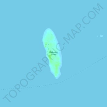 Carte topographique Balbagon Island, altitude, relief