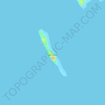Carte topographique Lagat Island, altitude, relief