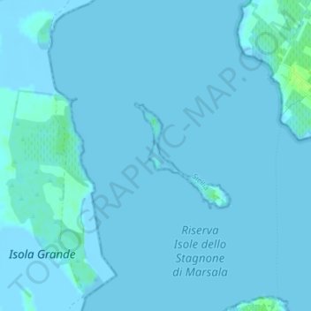 Carte topographique Isola Santa Maria, altitude, relief