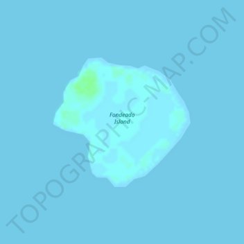 Carte topographique Fondeado Island, altitude, relief