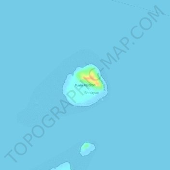Carte topographique Pulau Pasaran, altitude, relief