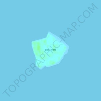 Carte topographique Bessie Island, altitude, relief