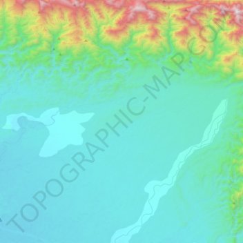 Carte topographique Rivers, altitude, relief
