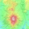 Carte topographique Parque Nacional Volcán Nevado de Colima, altitude, relief