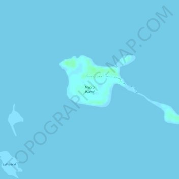 Carte topographique Meara Island, altitude, relief