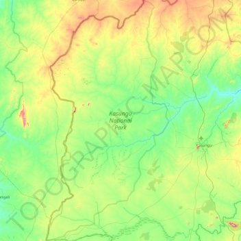 Carte topographique Kasungu National Park, altitude, relief