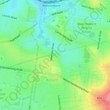 Carte topographique Lomond Aveune Reserve, altitude, relief