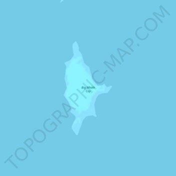 Carte topographique Big Whale Cay, altitude, relief