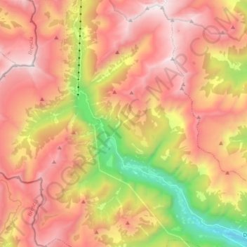 Carte topographique Val di Daone, altitude, relief