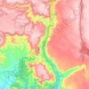 Carte topographique Oak Creek Canyon, altitude, relief
