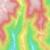 Carte topographique Bridger Mountain, altitude, relief