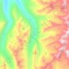 Carte topographique Cloud Canyon, altitude, relief