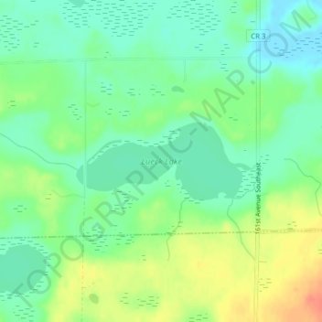 Carte topographique Lueck Lake, altitude, relief