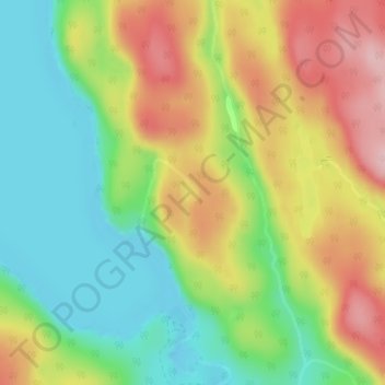 Carte topographique Lac Lilloet, altitude, relief