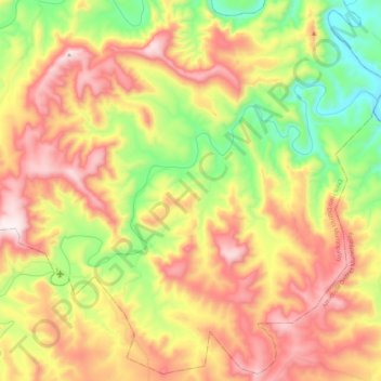 Carte topographique Thomas River, altitude, relief