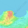 Carte topographique Alger, relief, altitude