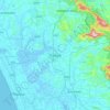 Carte topographique Thrissur, carte du relief, carte des altitudes