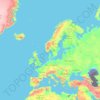 Carte topographique Europe, altitude, relief