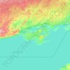 Carte topographique Prince Edward, carte du relief, carte des altitudes