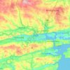 Carte topographique Cork, carte du relief, carte des altitudes