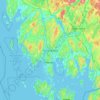 Carte topographique Fredrikstad, carte du relief, carte des altitudes