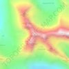 Carte topographique Vetle Skagastølstind, carte du relief, carte des altitudes