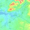 Carte topographique Limerick, carte du relief, carte des altitudes