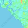 Carte topographique Thalassery, carte du relief, carte des altitudes
