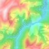 Carte topographique Rozos, carte du relief, carte des altitudes