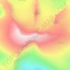 Carte topographique Glittertinden, carte du relief, carte des altitudes