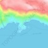 Carte topographique Λουτρό, altitude, relief
