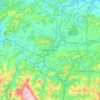Carte topographique Oviedo, carte du relief, carte des altitudes
