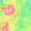 Carte topographique Quito, carte du relief, carte des altitudes