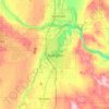 Carte topographique Red Deer, carte du relief, carte des altitudes