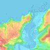 Carte topographique San Esteban de Pravia, carte du relief, carte des altitudes