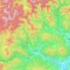 Carte topographique 吾妻郡, altitude, relief