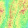 Carte topographique Vermont, carte du relief, carte des altitudes