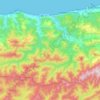 Carte topographique Messelmoun, relief, altitude