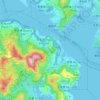 Carte topographique 東區 Eastern District, altitude, relief