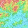 Carte topographique 真庭郡, altitude, relief