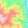 Carte topographique Caramanta, carte du relief, carte des altitudes