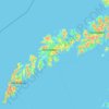 Carte topographique Nordland, carte du relief, carte des altitudes