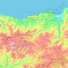 Carte topographique Province d'Al Hoceima, altitude, relief