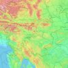 Carte topographique Slovénie, carte du relief, carte des altitudes