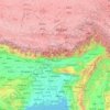 Carte topographique Brahmaputra, altitude, relief
