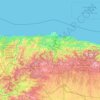Carte topographique Asturias, carte du relief, carte des altitudes
