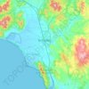 Carte topographique Grosseto, carte du relief, carte des altitudes