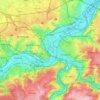 Carte topographique Liège, carte du relief, carte des altitudes