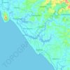 Carte topographique Kannur, carte du relief, carte des altitudes