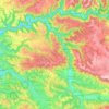 Carte topographique Conques-en-Rouergue, altitude, relief